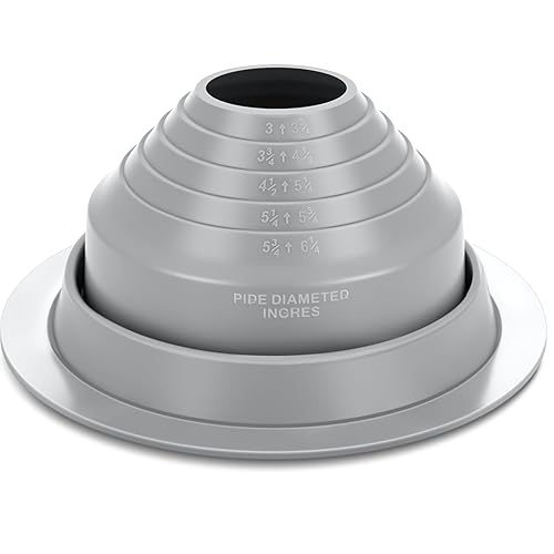 Nuanchu 1 Pcs #4 Pipe Od 3"-6-1/4" Flexible Roof Jack