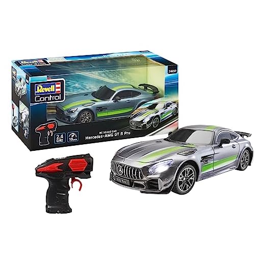 Revell Control Mercedes-AMG GT R PRO I Maßstab 1:24 I Hochdetailliertes Design I LED-Frontbeleuchtung I 2,4 GHz Fernsteuerung I Geschwindigkeit bis zu 10 km/h I Ideal für Motorsport-Enthusiasten