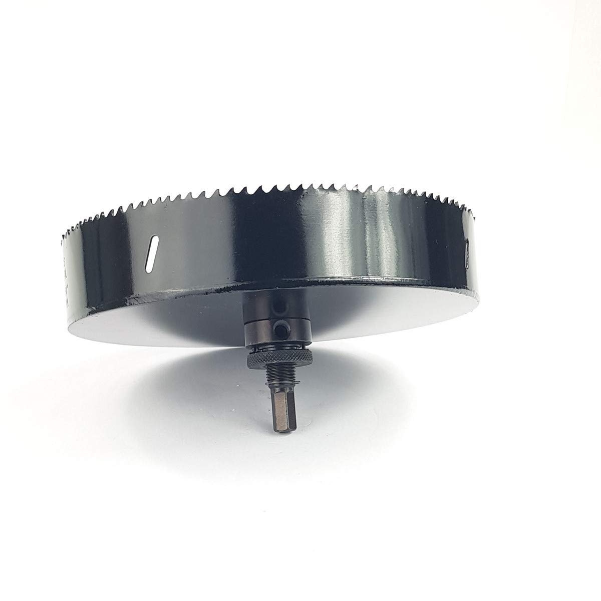 Sierra de corona de 210 mm de diámetro con adaptador hexagonal HSS-Bi-Metall broca de perforación corona de 40 mm para aluminio, madera, hierro fundido, latón, yeso, etc.