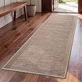 QiCaiJia Hallway Runner Rug 2x6, Non Slip Washable Kitchen Runners Mat, Thin Entryway Floor Mat Fit Under Door, Soft Low Pile Indoor Carpet for Laundry, Evening Glow