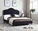 Home Life Cloth Black Linen 51" Tall Headboard Platform Bed with Slats Queen - Complete Bed 5 Year Warranty Included 009