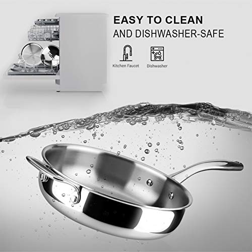Duxtop Whole-Clad Tri-Ply Stainless Steel Saute Pan With Lid, 3 Quart, Kitchen Induction Cookware #TOP5