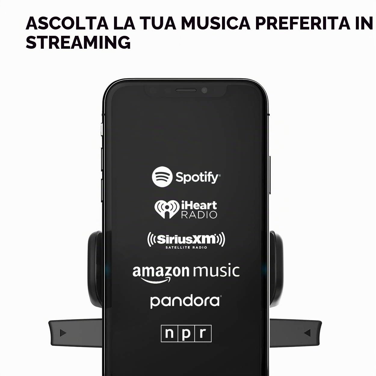 iOttie Easy One Touch Connect Pro (nuovo) – Gen 2 – Vivavoce Alexa in auto – Supporto da auto con Alexa integrato per iOS e Android, certificato MFi, universale