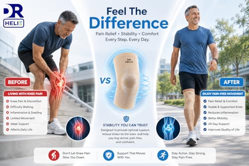 Image of Unisex Grey Knee Cap | Adjustable Support for Knee Pain Relief & Injury Prevention | Breathable, Comfortable & Durable | Ideal for Sports, Recovery & Daily Use - (Size - XL)