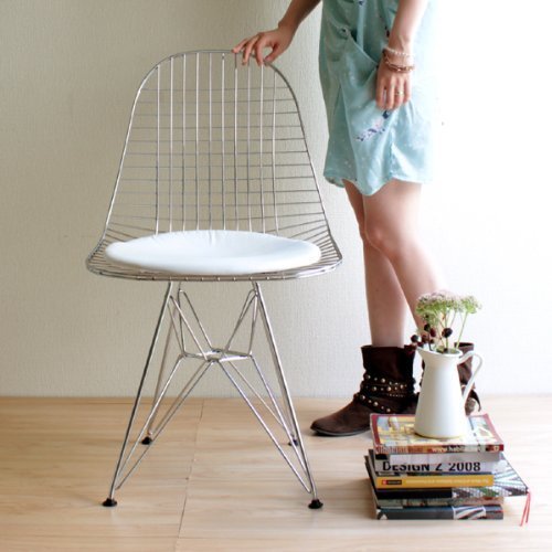Amazon｜完成品 ワイヤーチェア DKR ホワイト （ プレミアム リ