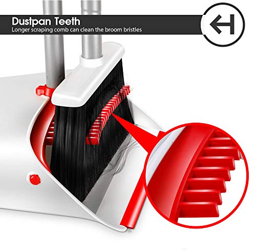 image for Masthome Upright Broom and Dustpan Set with 52