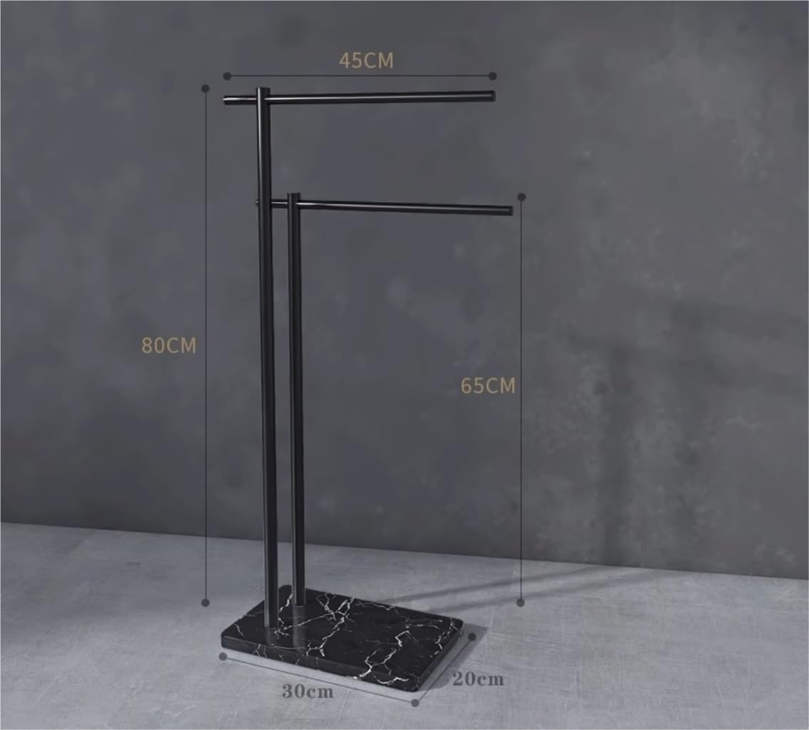 Towel Rack，Towel Rail Wall Mounted ，Towel Holder, Towel Stand for Bathroom Laundry Room Sta(Svart)