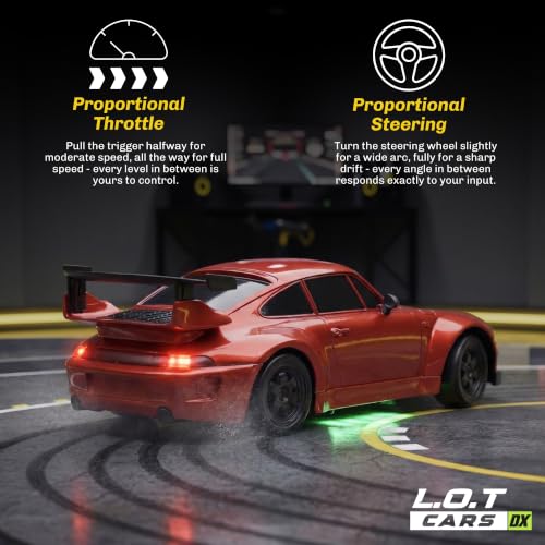 Image of L.O.T TOYS Flare Rc Drifting Car | 20Kmph, 2.4Ghz | Rc Car 4x4, Remote Control Car, Drift Car, Birthday Gift, Boost Mode, Long Range Remote, Hard Plastic Top with LED Head Light (Burnout Red)