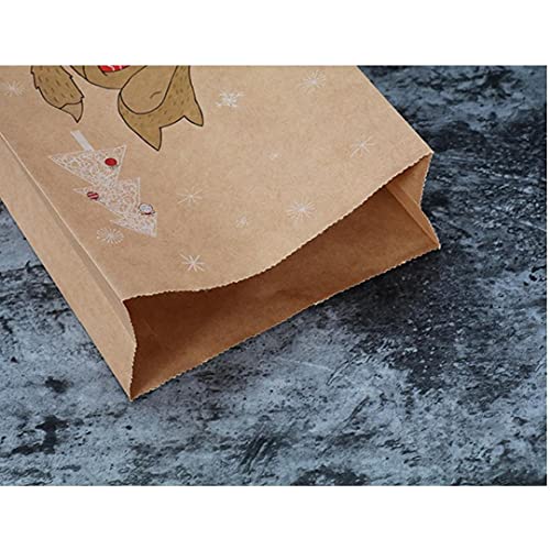 Kraftpapier Candy Tas Gift Verpakking Tassen Behandeling Snoepzak Carrierwith Sticker Party Gunst Snoephouder Voor… - Image 3
