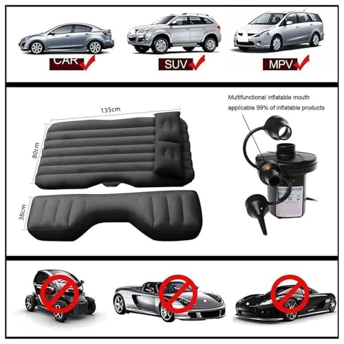 Matelas gonflable voiture Giulia floqué avec pompe électrique 12V intégrée - 5