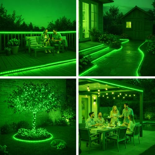 Image of 10 Meter Waterproof LED Strip Light Green | Flexible Waterproof LED Rope Light, Party Decoration Lights, Festival Lighting, Bedroom Decor, Indoor Outdoor Strip