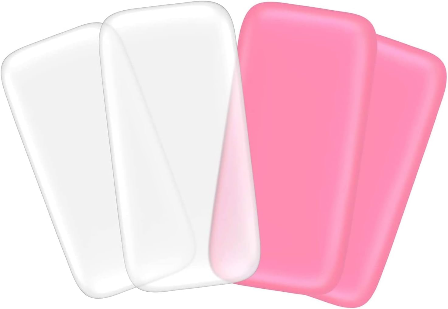 Binnan Pack of 4 Eyelash Holders, Silicone Pads, Eyelash Holder, False Eyelashes, Adhesive Pad, Palette for Salon and Home Makeup