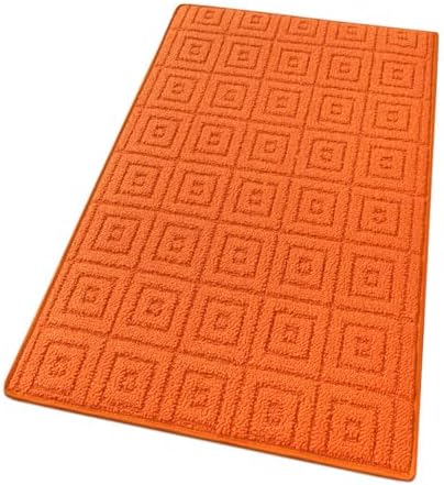 emmevi Tapis de cuisine 3D antidérapant, couleur unie, lavable, d...