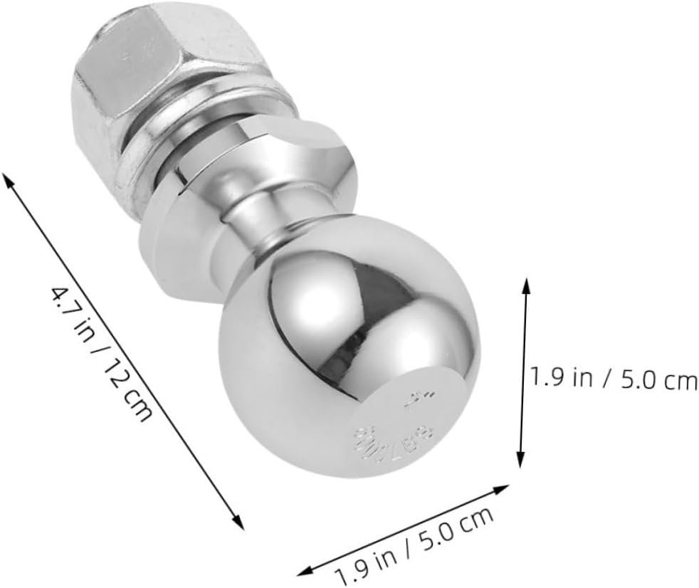 Zerodeko Heavy Duty Tow Ball Hitch for Camper Trailers Durable Trailer Ball Connector with Fine Threads for Reliable Towing Various Conditions