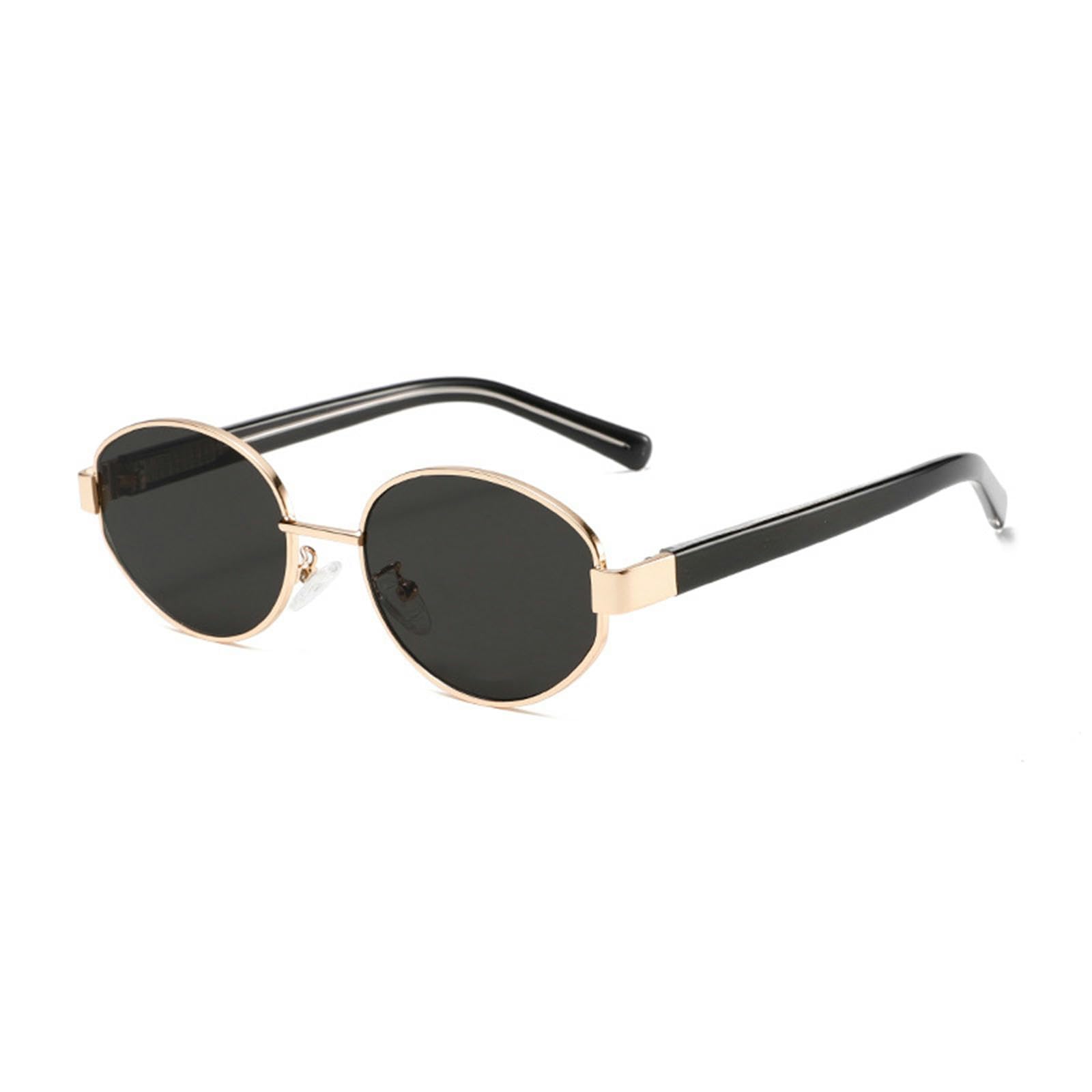 Occhiali da Sole da Donna Occhiali da Sole in Stile retrò Occhiali da Sole da Uomo E da Donna-Frame Dorato Black Grigio