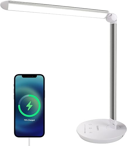 Miniatura 1 de ECOLAND Lámpara de escritorio LED, lámparas de escritorio con control táctil para oficina en casa con puerto de carga USB, luz de escritorio