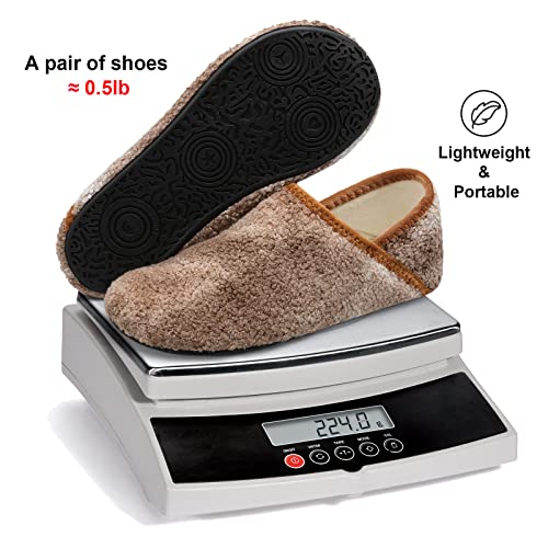 Image of Fires Womens Mens Slippers with Rubber Sole Soft-Lightweight House Slipper Socks Around House Shoes Non Slip Indoor /Outdoor