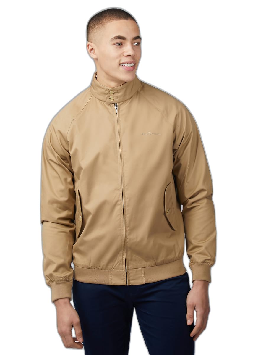 Ben Sherman Men's Sand Harrington Casual Jacket