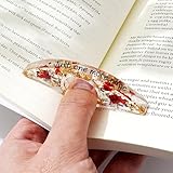 Design floral d'anniversaire : nos marque-pages présentent des fleurs séchées enrobées de résine, créant un accessoire cadeau pour les amateurs de livres qui combine attrait esthétique et praticité. Les fleurs dans la résine représentent le motif de fleur d'anniversaire pour votre mois de naissance.