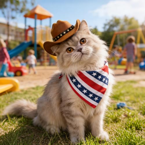 Disfraz Mini Sombrero Vaquero para Perros y Gatos miniatura 4