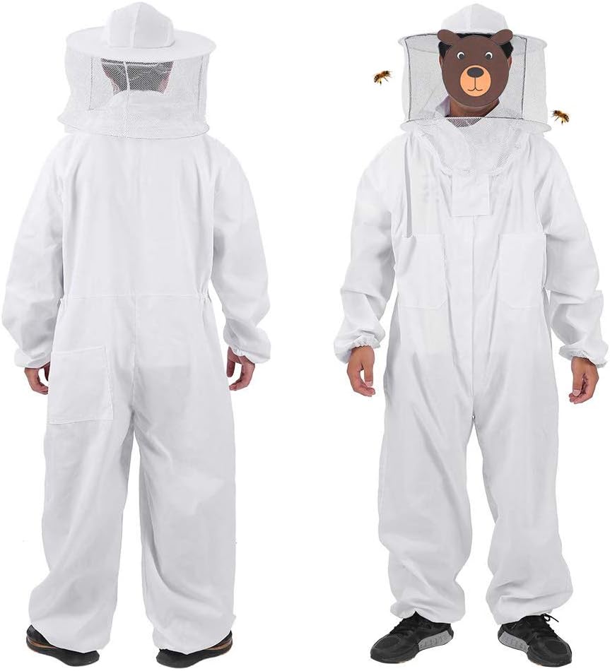 KEHUASHINA Unisex Beekeeping Bee Suit Clothing Hat Professional Protective Equipment New L