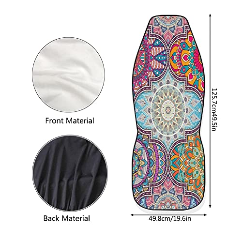 Toaddmos Bohemian Colorful Mandala Patchwork Car Seat Covers Bucket Front Seats Protector,Universal Fit Cars,Sedan,Suv #TOP4