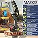 MASKO® Mini Kettensäge 800W, 6 Zoll, 8000mAh Akku | Elektrische Motorsäge mit Automatischem Ölsystem | Handkettensäge für Astschnitte & Holzarbeiten | Inkl. Koffer, 2x 4000mAh Akkus & 2x Ersatzketten