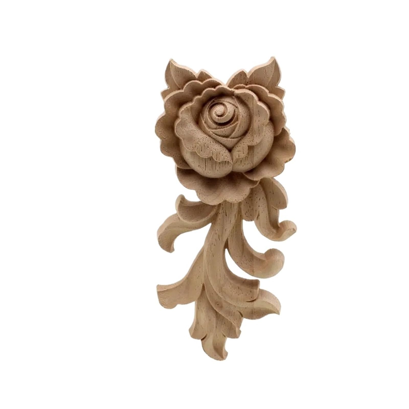 Flor rosa tallado en madera para decorar muebles de salón y marcos de espejos antiguos