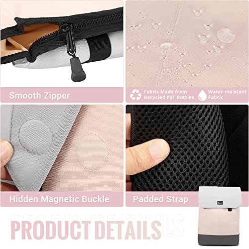 LOVEVOOK Rucksack Damen Elegant Daypack Wasserdichter Tagesrucksack mit Laptopfach 15,6 Zoll & Anti Diebstahl Tasche für Ausflüge, Uni, Schule u. Büro Rosa