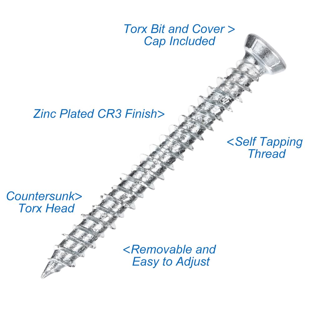 52 Pcs Easy Drive Countersunk Direct Concrete Screws (7.5 x 52/62/72/82/102/122/152mm) - Image 3