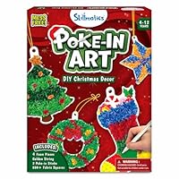 Skillmatics Poke-in Art - Christmas Decor, Mess-Free Art for Kids, DIY Sewing Craft Kits, Creative Activity, Fine Motor Skills, Gifts for Ages 4, 5, 6, 7, 8, 9, 10, 11, 12