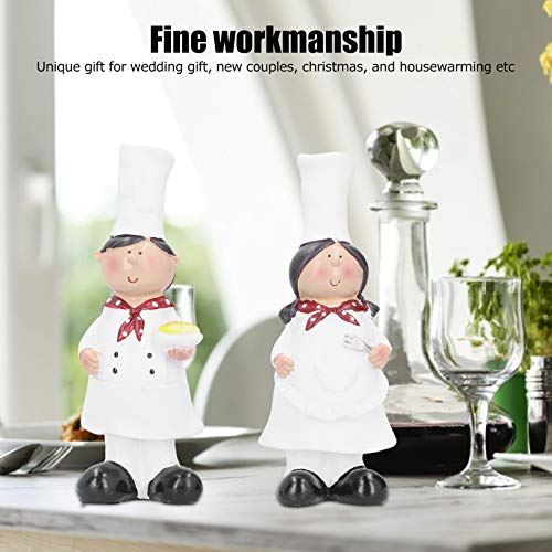 Figurines de chefs italianos de resina para decoración de cocina miniatura 3