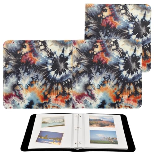 Álbum de fotos adhesivo DIY scrapbook con patrón Ikat acuarela, archivadores de 3 anillos, 40 páginas, 8x10 para recuerdos miniatura 2