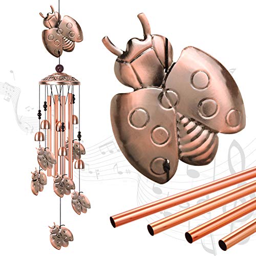 Me9Ue Ladybug Wind Chimes Outdoor, Insect Chime Decor, Portable Mobile Insect Wind Chime, Wind Chime With 7 Ladybugs For Home, Yard, Patio, Garden Decoration, Valentines Gift, Festival Gift For Mom #TOP4