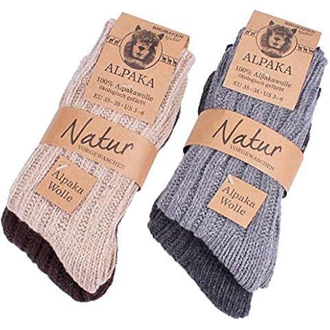 BRUBAKER Unisex Alpaca Wool Winter Socks Cover