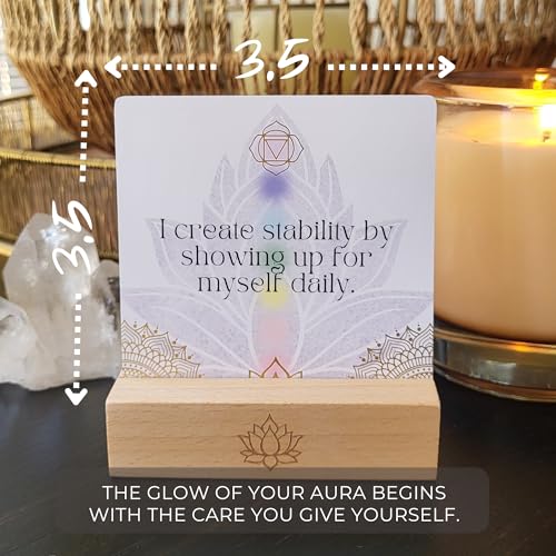 Deck d'affirmations Aura Chakra avec 57 cartes d'activités quotidiennes de pleine conscience - 7