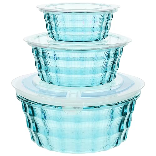 Set de 3 tazones para mezclar ensalada con tapa miniatura 1