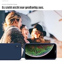 Zuvirelx Silikon Handyhülle für iPhone X/XS Hülle, Weiches Griff, Dünne, Minimalistisch, Stoßfest, rutschfest, Taschenpassend - Dunkelblau – Ansicht 6