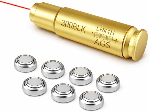 360 Tactical 300BLK Blackout Boresight con láser rojo 300BLK 0.300x1.378 in Boresight con láser rojo 300 blk 300 Blackout BLK 0.300x1.378 in Bore