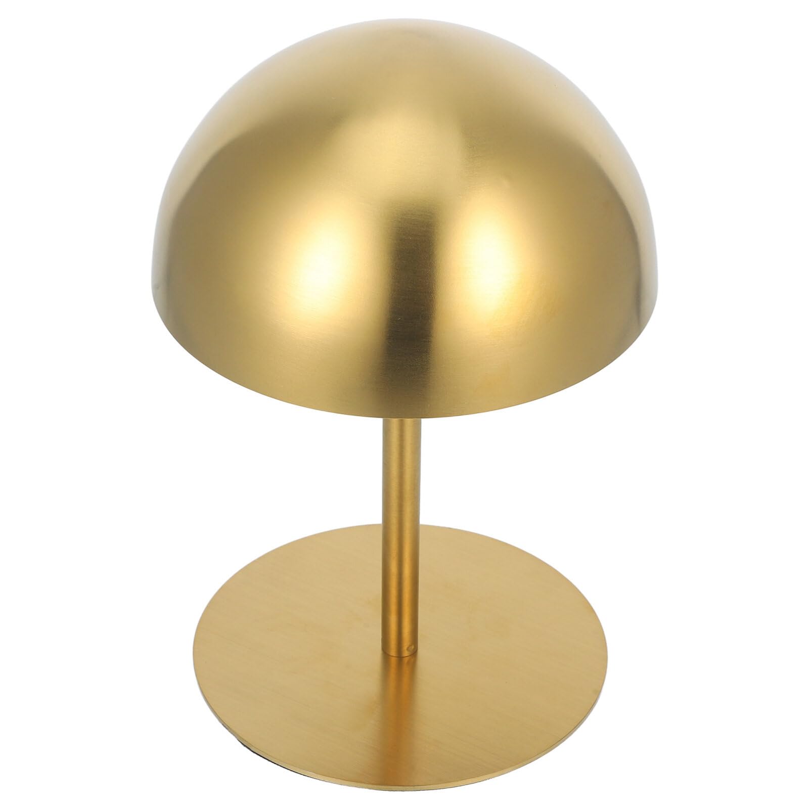 Cabilock Perchero para Sombreros de Sobremesa en Acero Inoxidable Dorado Altura Ajustable y Base Estable, Expositor Elegante para Sombreros en Hogar o Escritorio