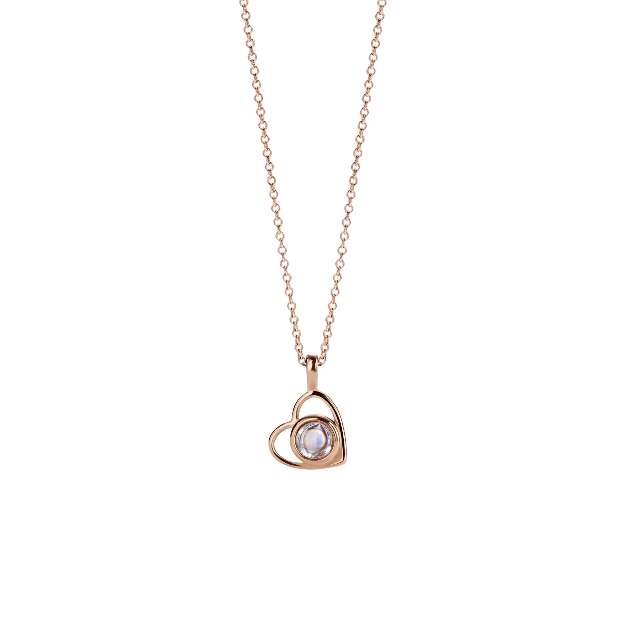 PERIMADE Collana con proiezione di cuore personalizzata con immagine all'interno, ciondolo con foto personalizzata per donne, testo personalizzato e amore in 100 lingue collana con ciondolo in argento