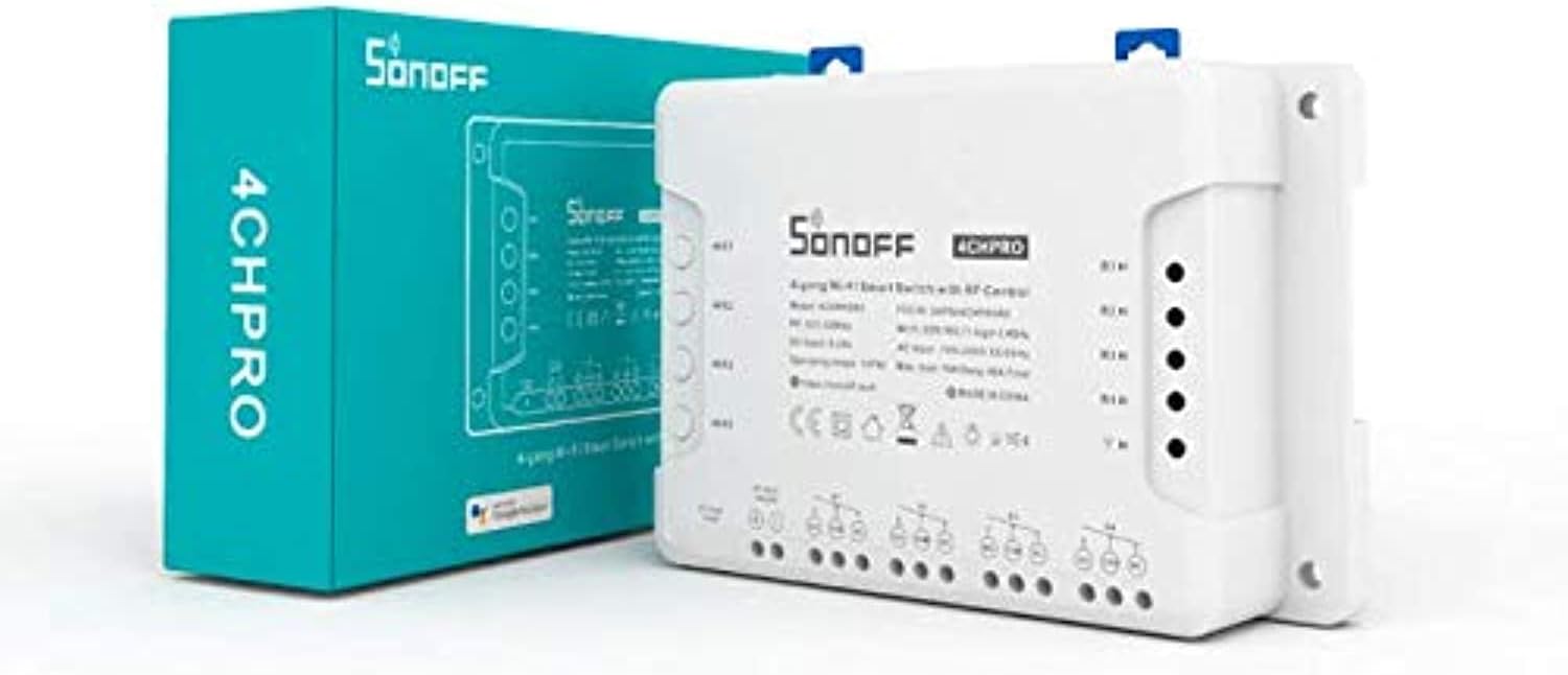 Sonoff 4ch Pro R3 Wifi Smart Switch Inter Inching Lock Mode DIY Timer Via Ewelink App Work with Alexa Google Home