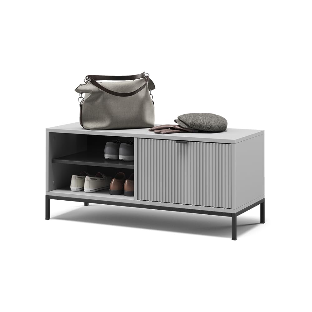 Vicco Schuhschrank Eliza, Grau, 100 x 45 cm