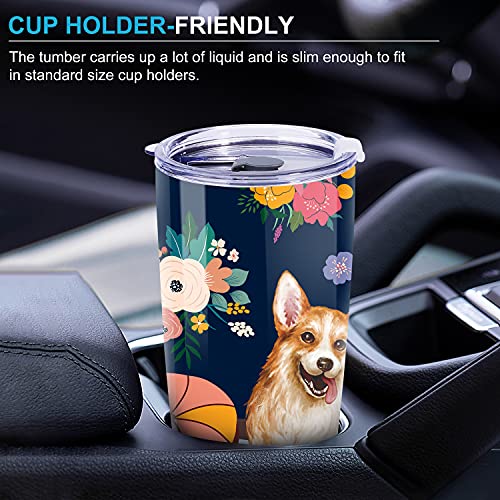 NymphFable Taza de viaje para perro de 20 onzas con pajita y tapa aislada de acero inoxidable de doble pared - Imagen 7