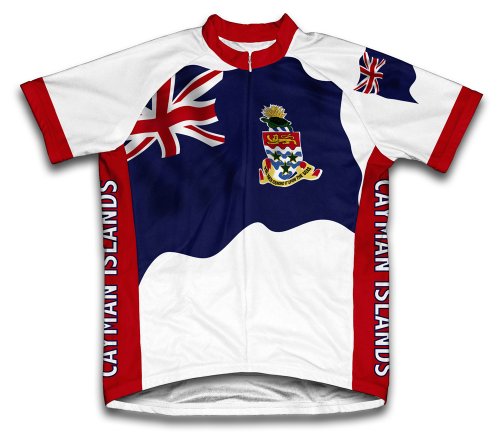 ScudoPro Cayman Islands Flag Short Sleeve Cycling Jersey for Men - Size 4XL