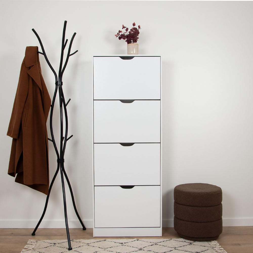Milton & Oldbrook Armoire à Chaussures NOTO Blanc