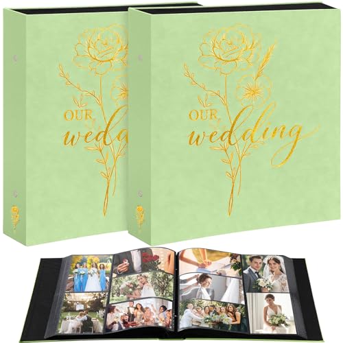 Álbum de fotos de boda antiarrugas con 600 bolsillos para organizar recuerdos guardados 2