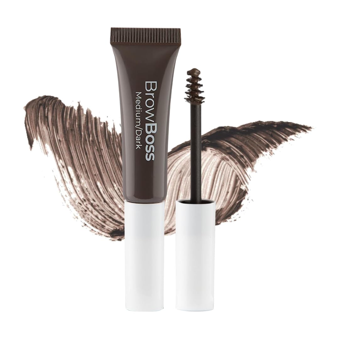 MCoBeauty Brow Boss Glue & Set Semi Tinted Brow Gel - Dark Medium Medium/Dark