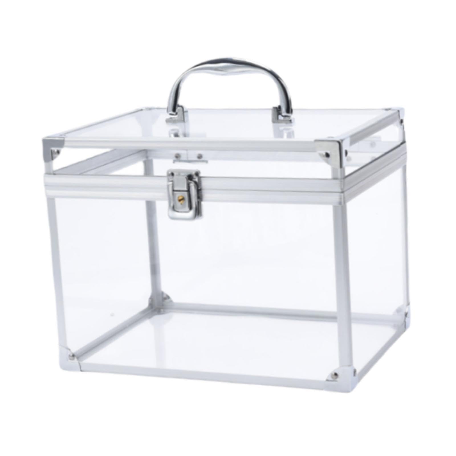 perfk Trousse de maquillage en acrylique, organiseur de cosmétiques, présentoir de cosmétiques transparent pour vanité, Clair