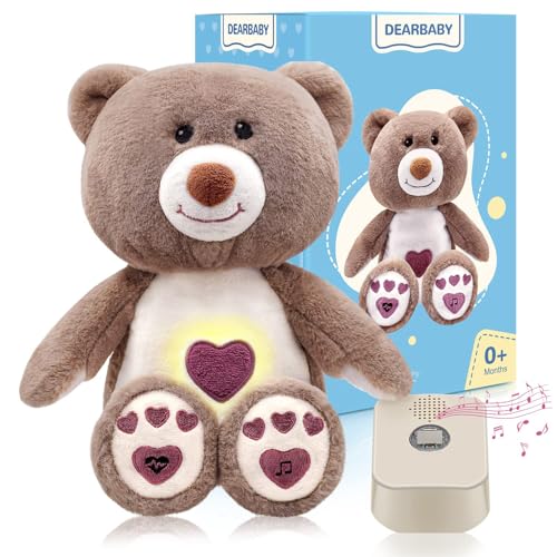 Image of DEARBABY Baby Sleep Soother,Newborn Essentials Stuff Toys 0-6 Months, Christmas Girl Gifts Sound Machine for Nursery with Realistic Breathing Motion Baby Registry Search